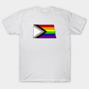 Progress pride flag - North Dakota T-Shirt